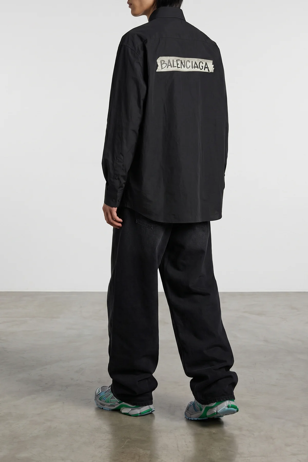 BALENCIAGA 48 button-down cotton poplin shirt