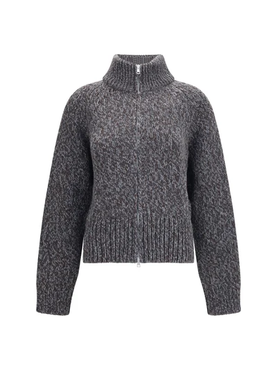 merino wool zip cardigan