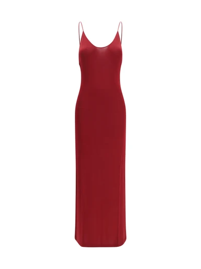 backless knit dress with cassandre chain