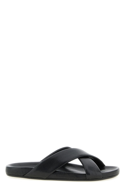 nichols flat sandals in smooth leather