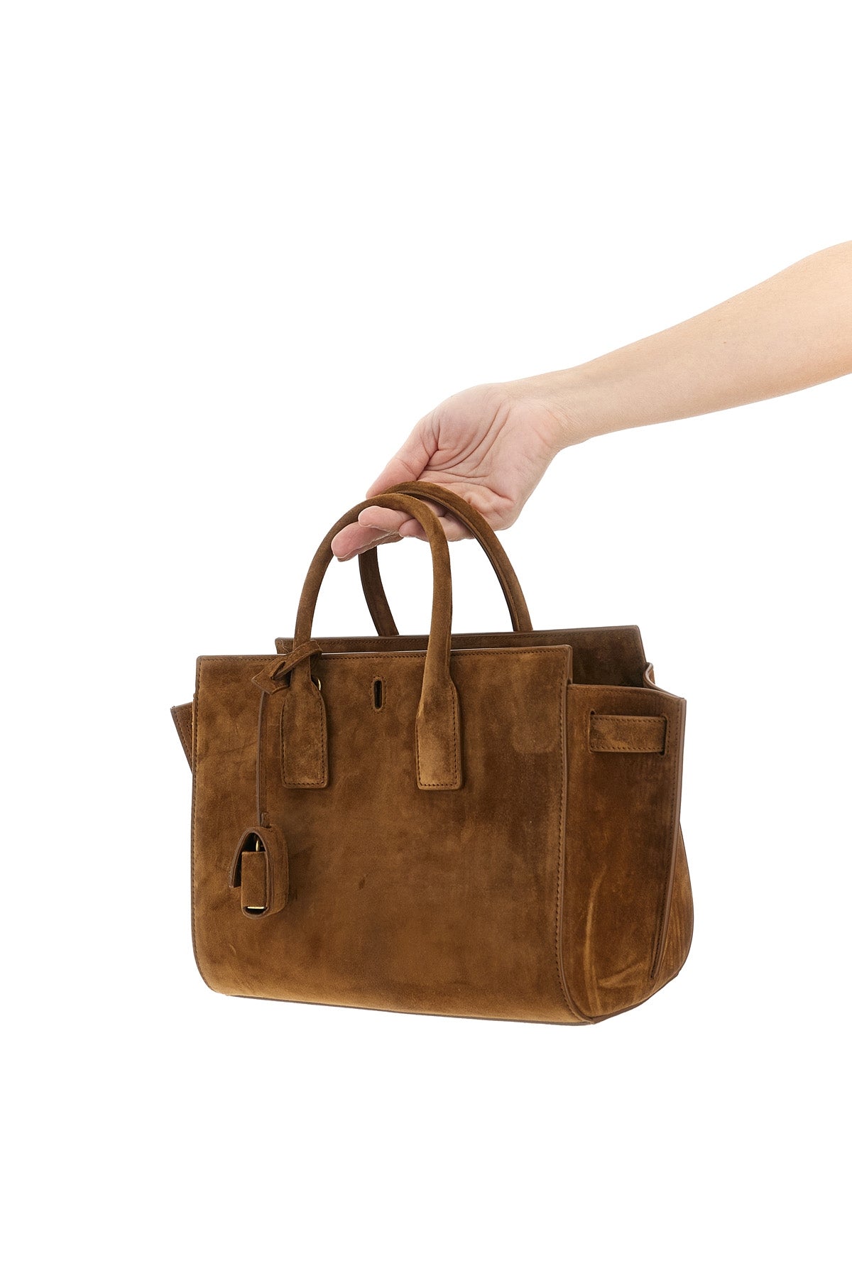 SAINT LAURENT OS small sac de jour suede handbag