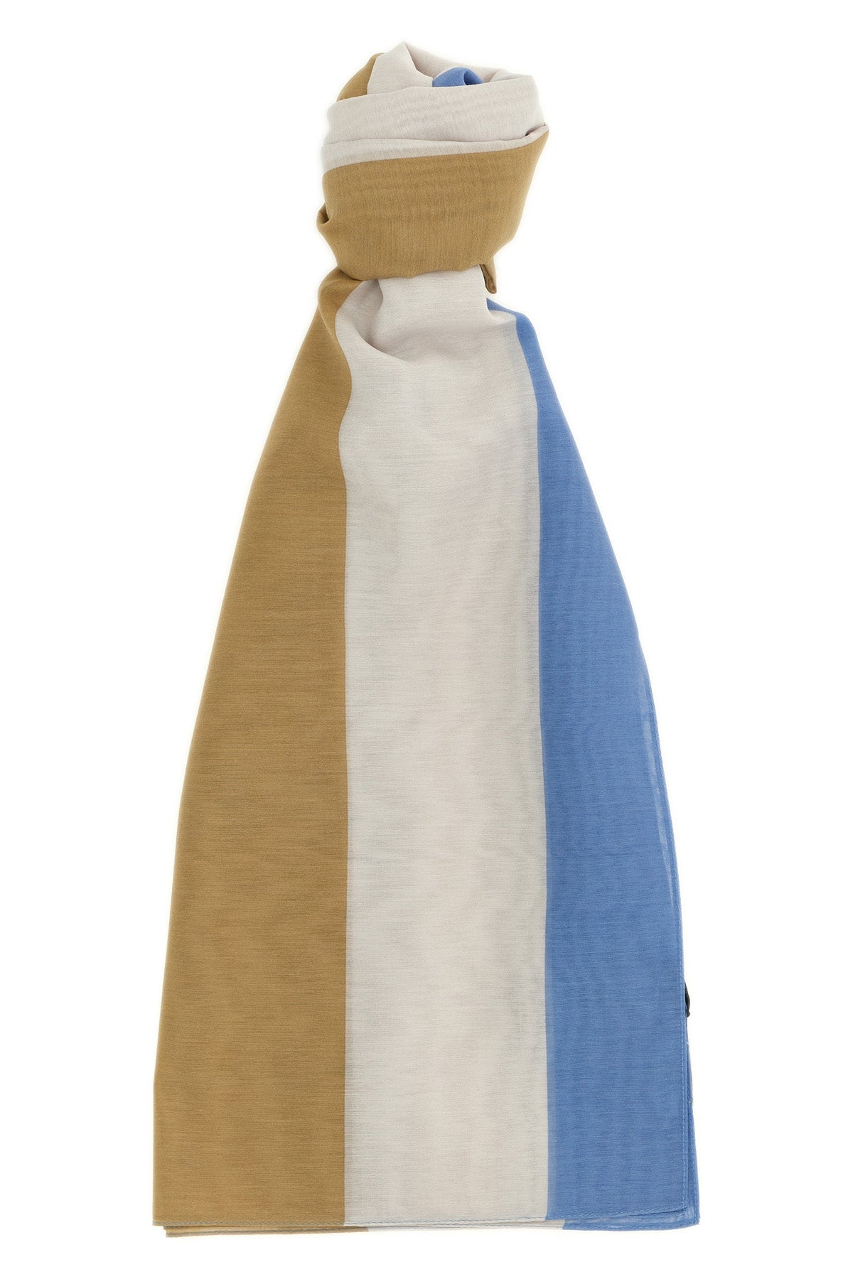 SAINT LAURENT OS striped cotton and silk stole