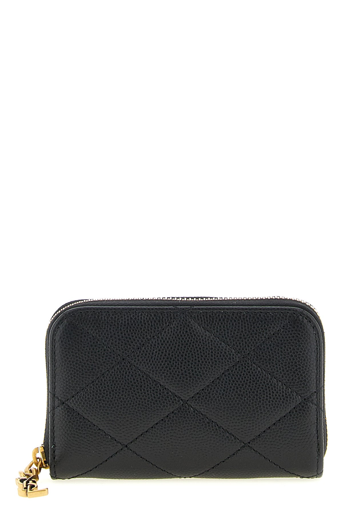 SAINT LAURENT OS grain de poudre embossed leather coin purse