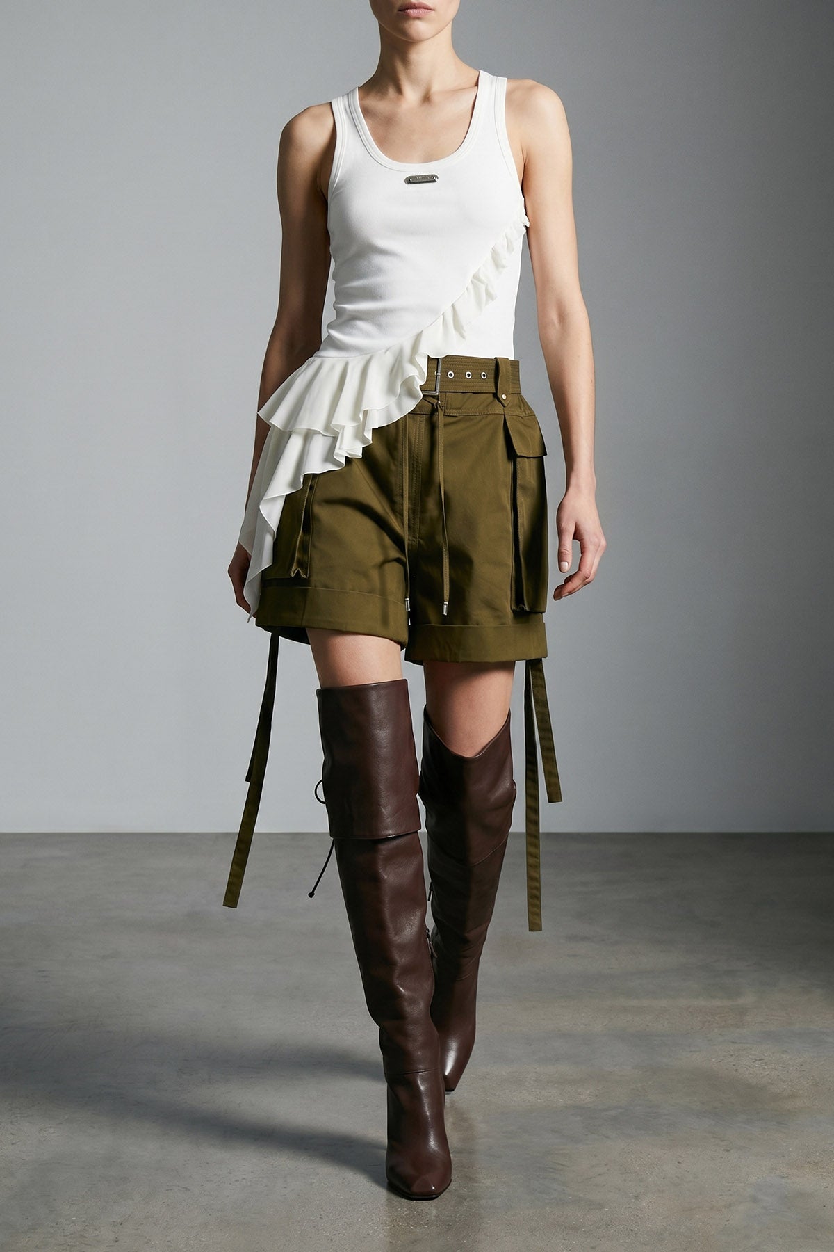 antiqued nappa leather boots