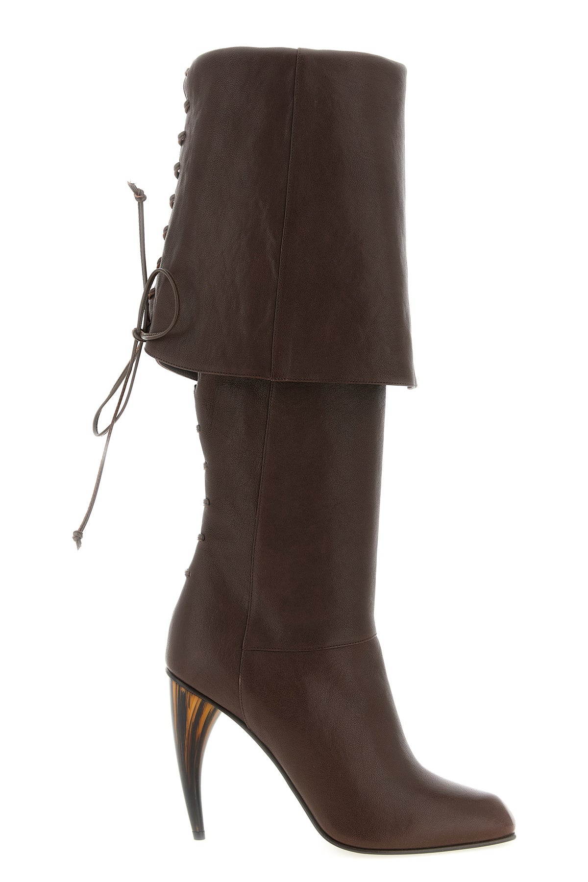 MCQUEEN 39 antiqued nappa leather boots