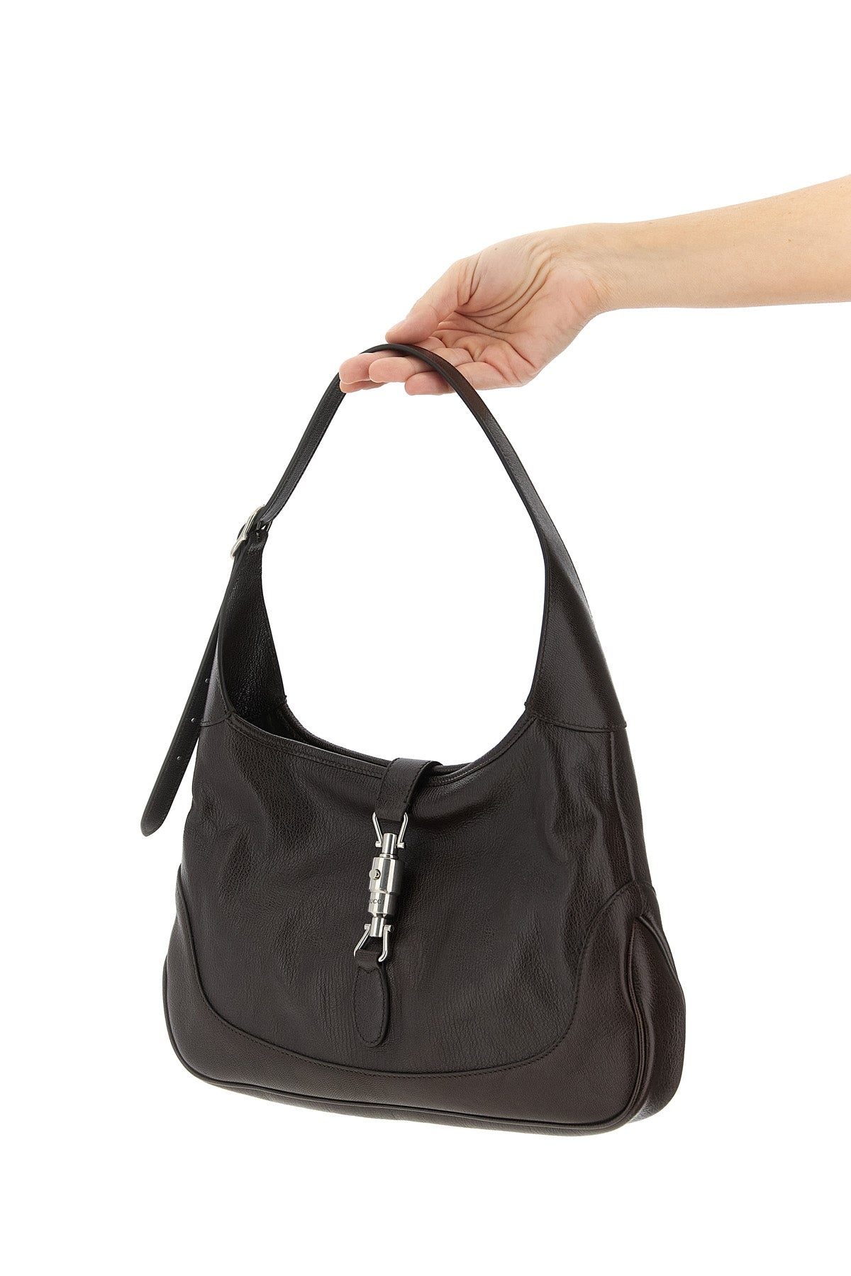 GUCCI OS gucci jackie 1961 shoulder bag in hand-aged hammered leather to create a vinta