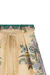 indra scarf print linen shorts