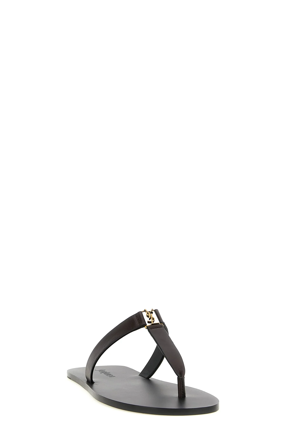 babylone leather flat sandals