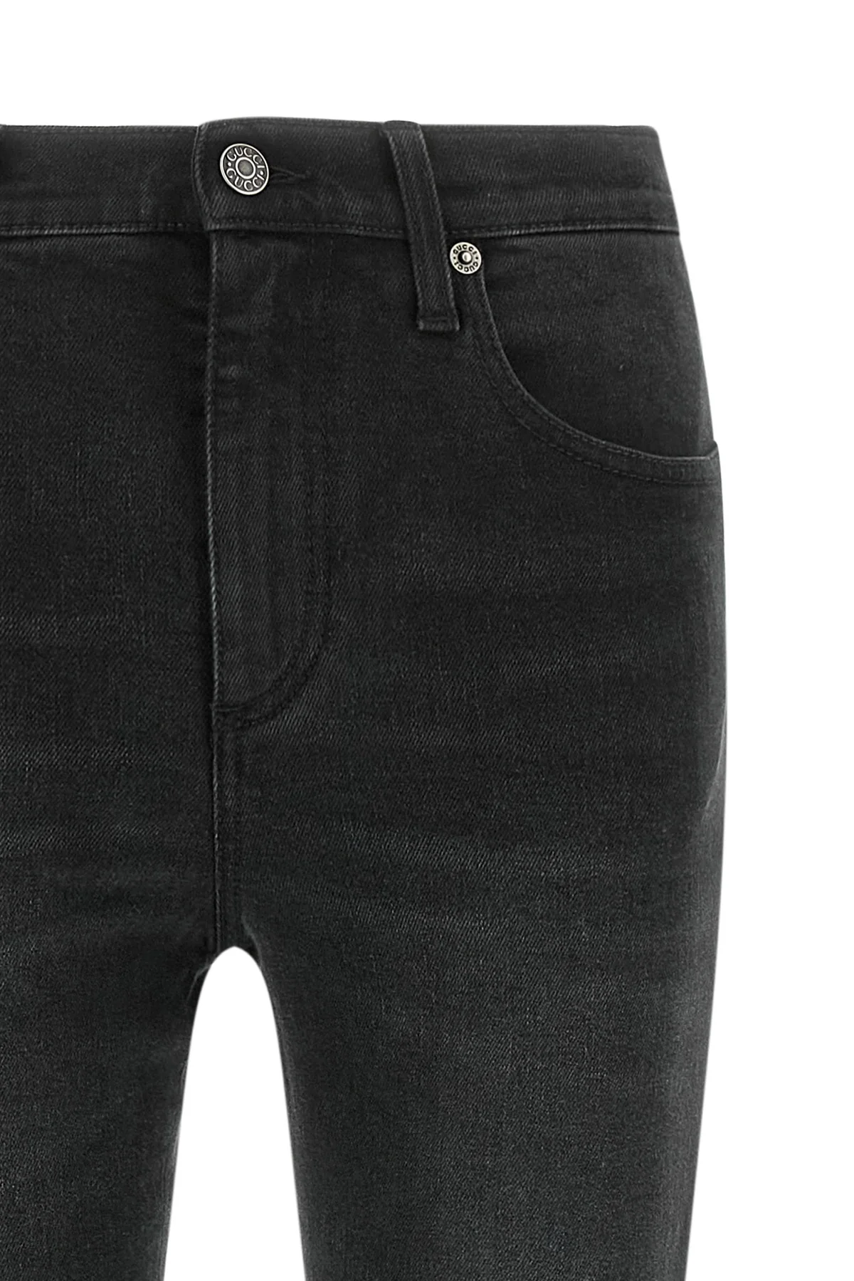 gucci jeans redefine the everyday silhouette through precise sartorial construct