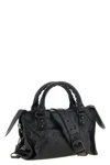 the balenciaga le city mini handbag is made of fine arena lambskin