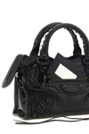 the balenciaga le city mini handbag is made of fine arena lambskin