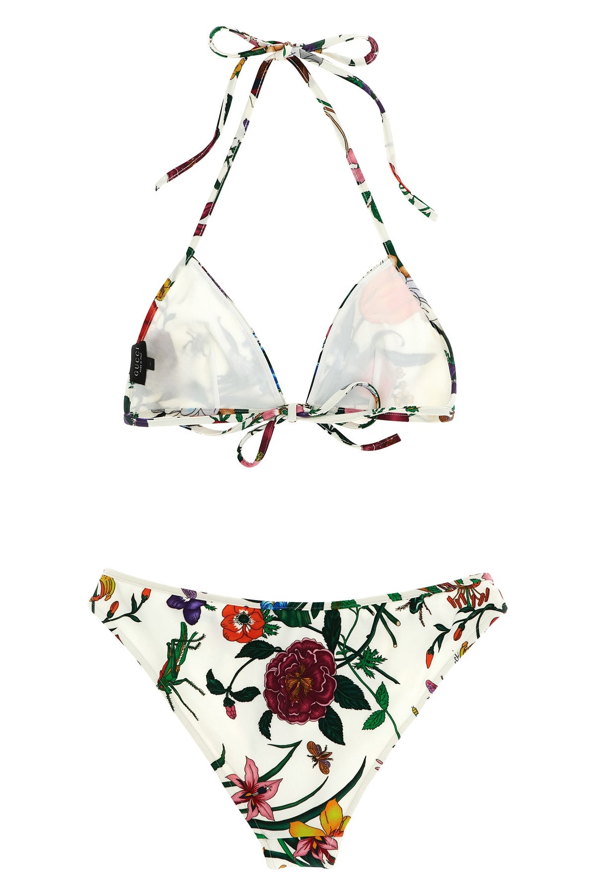 all-over sparkling gucci flora print jersey bikini