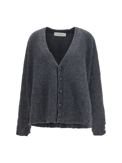 casentino-effect wool cardigan