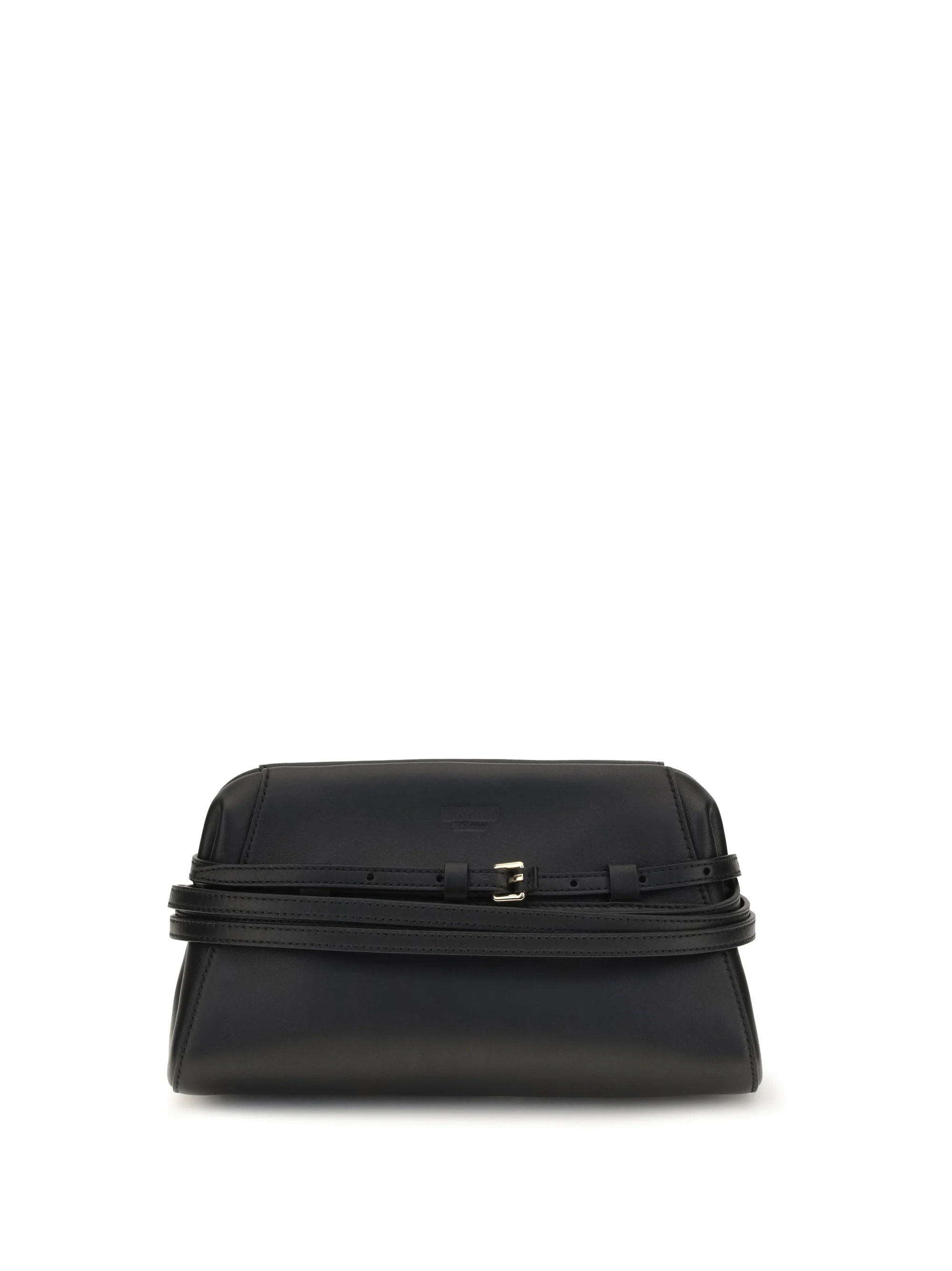 MOSCHINO OS belt-detail clutch 