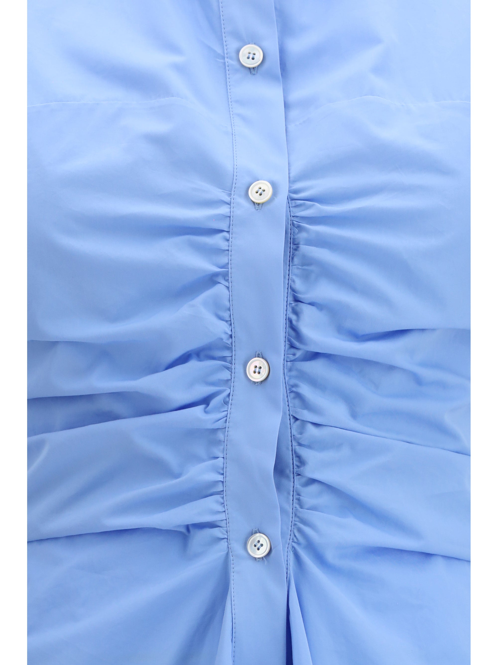 midi shirt dress in cotton