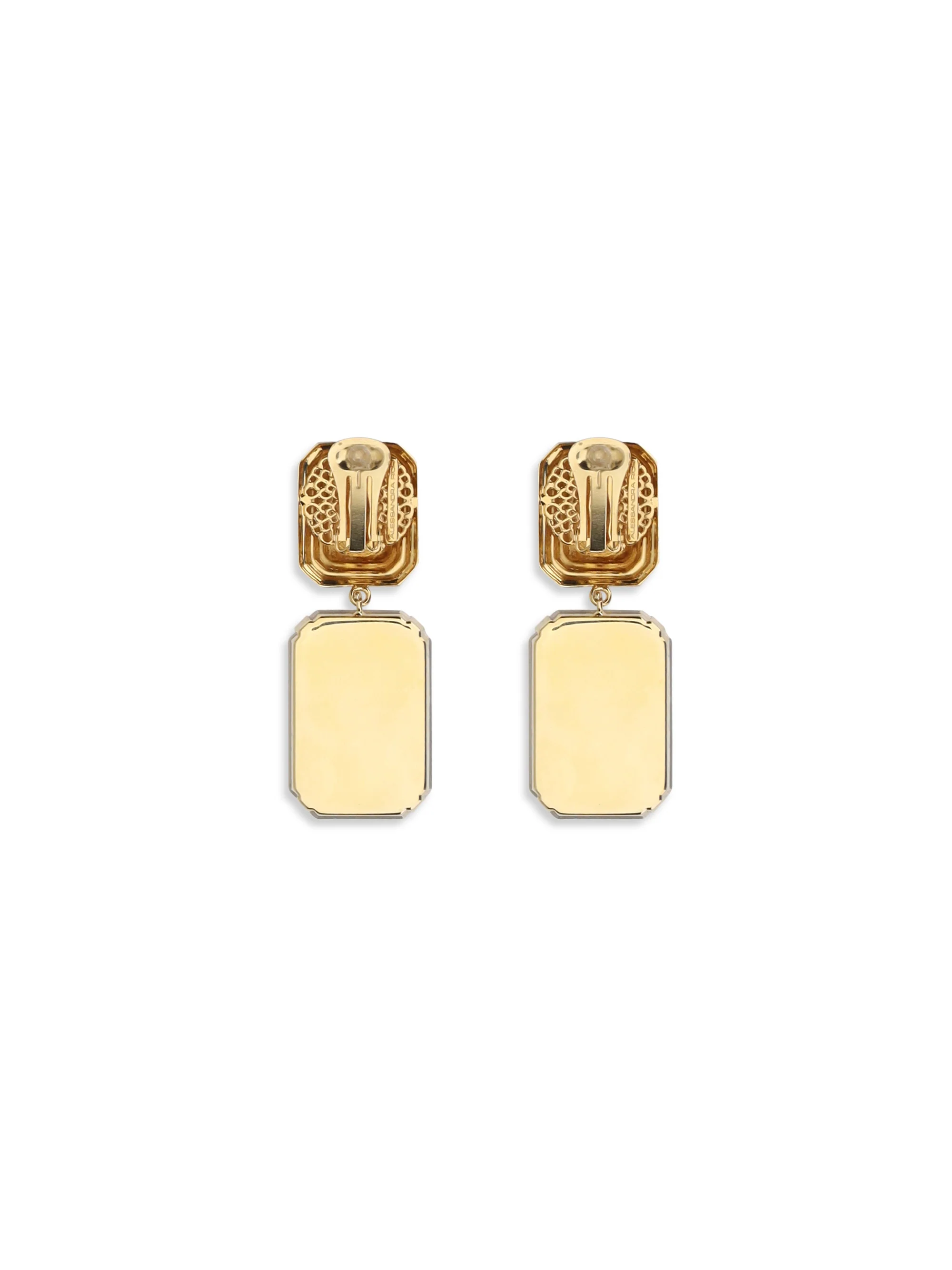 clip-on earrings with crystal drop