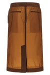 midi skirt in semi-transparent nylon