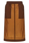 midi skirt in semi-transparent nylon