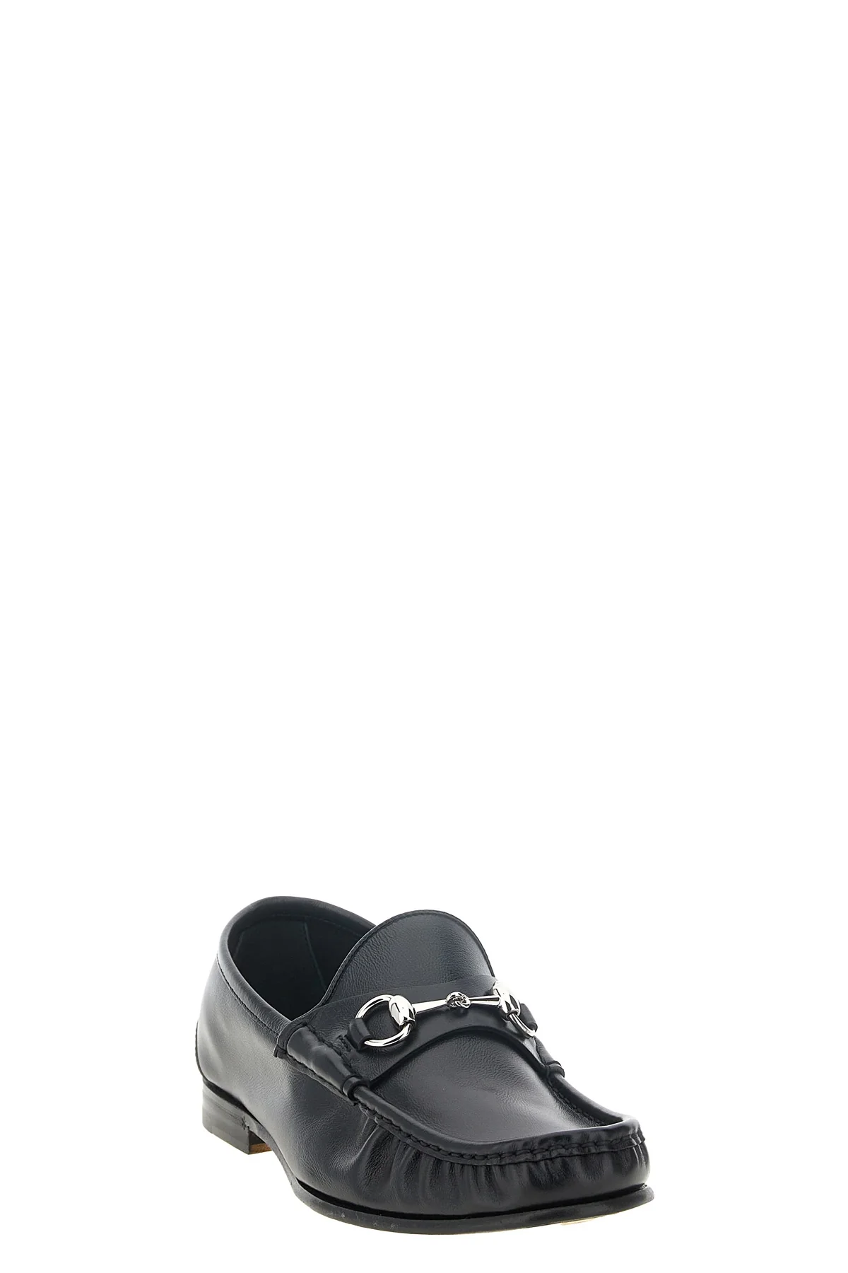 the gucci lugano loafers feature a structured interpretation of the classic sl