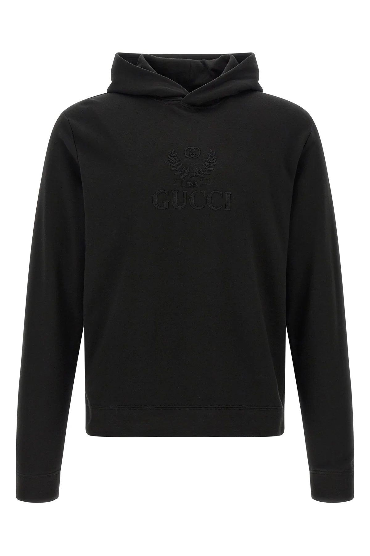 the gucci sweatshirt bases the codes of casual dress in absolute luxury