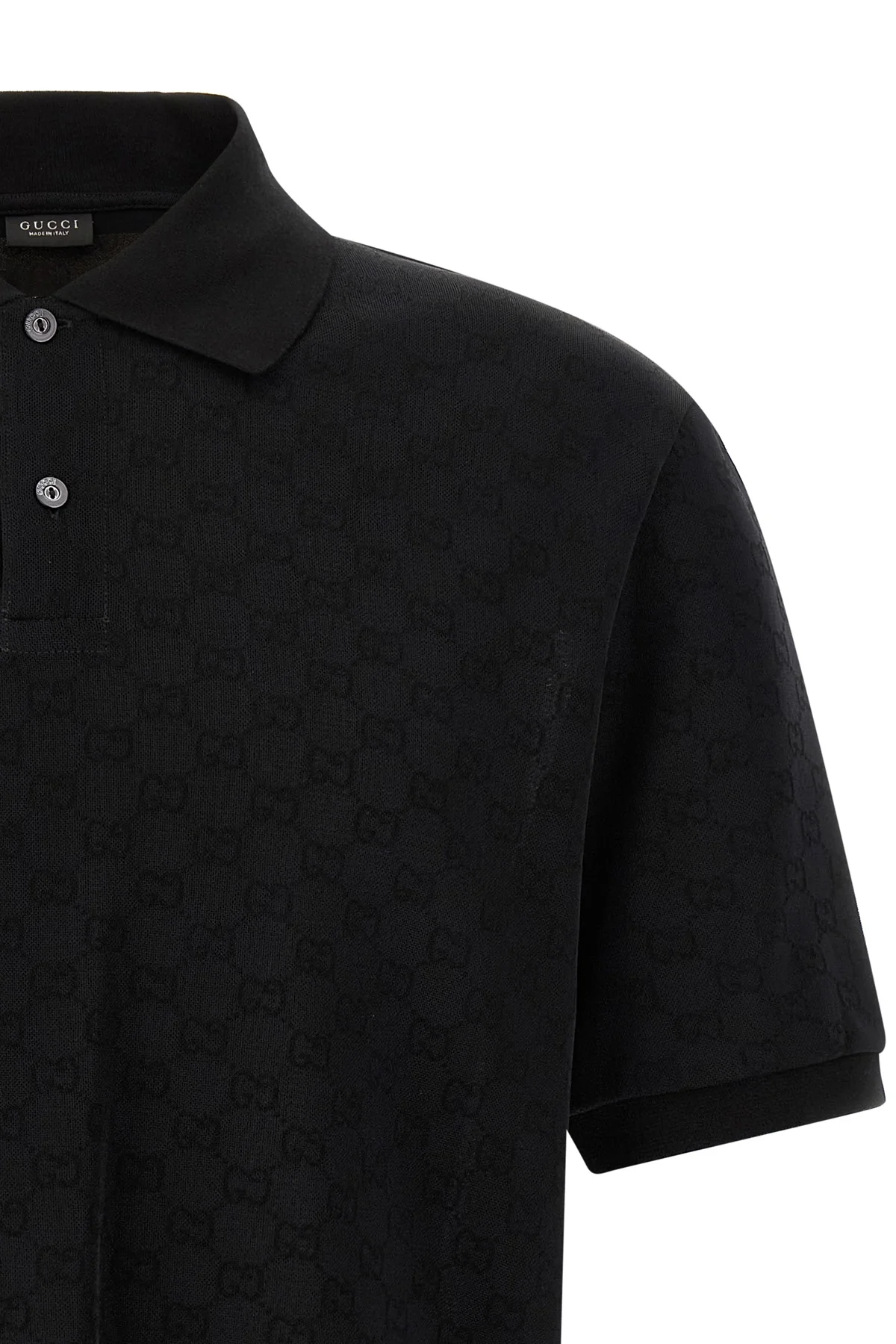 the black gucci polo shirt