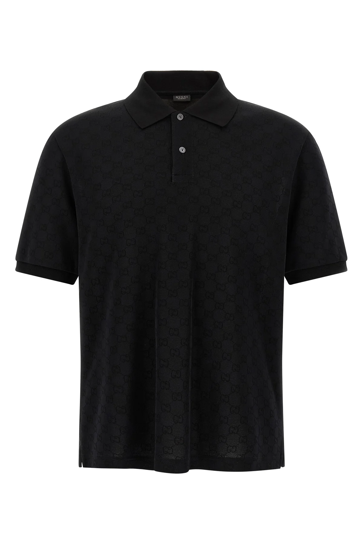 the black gucci polo shirt