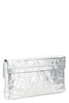 the balenciaga le city clutch bag in pure arena lambskin leather stands out fo