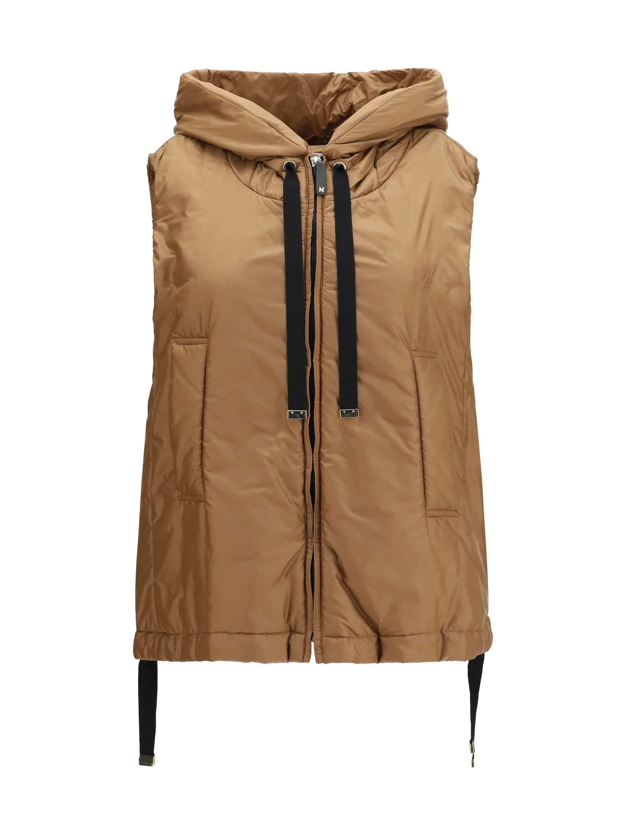 MAX MARA THE CUBE 40 hooded padded vest in water repellent canvas