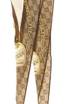 the gucci scarf redefines archival codes through a diamond silhouette