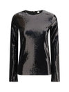 long-sleeved sequin top