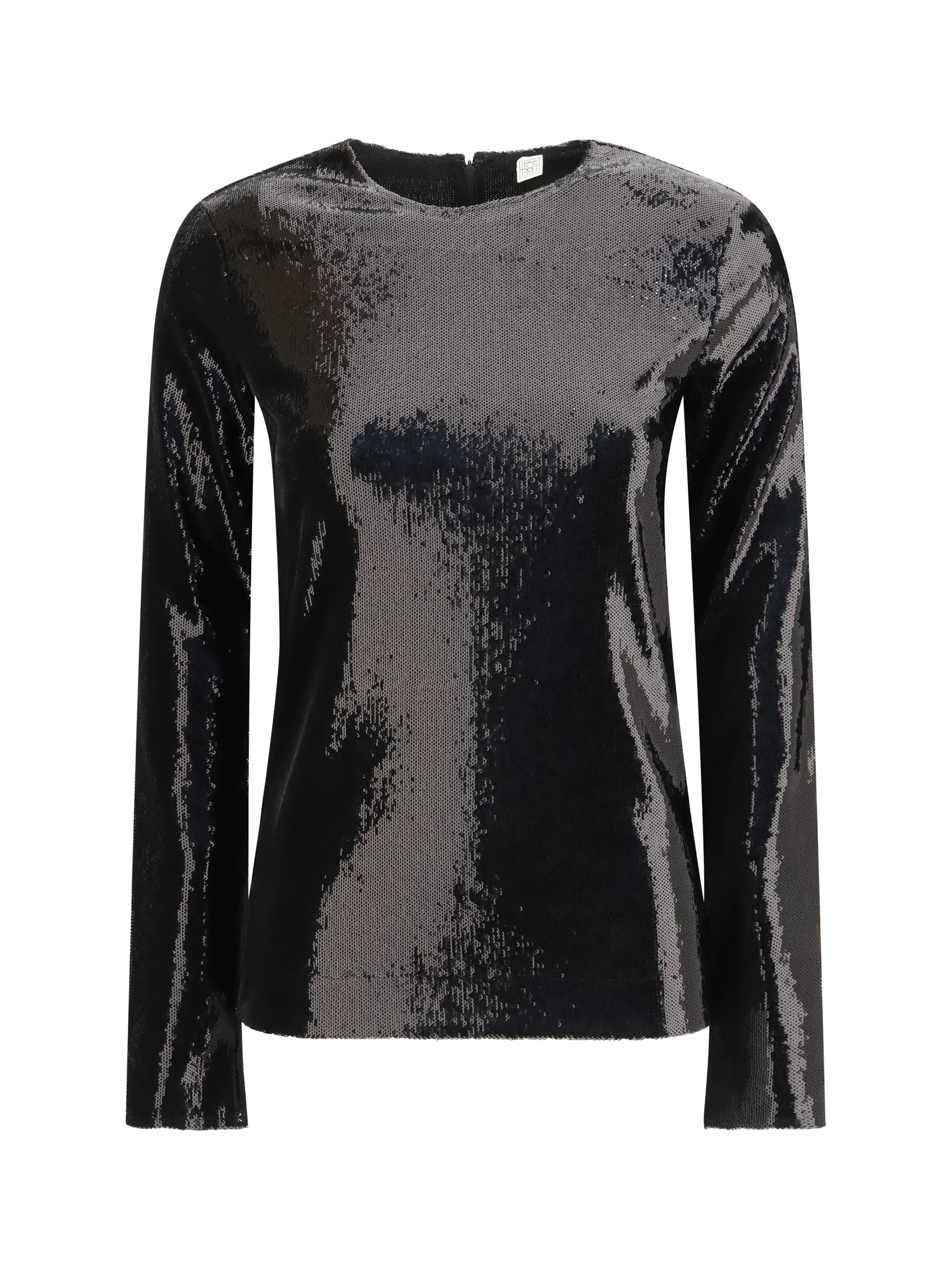 long-sleeved sequin top