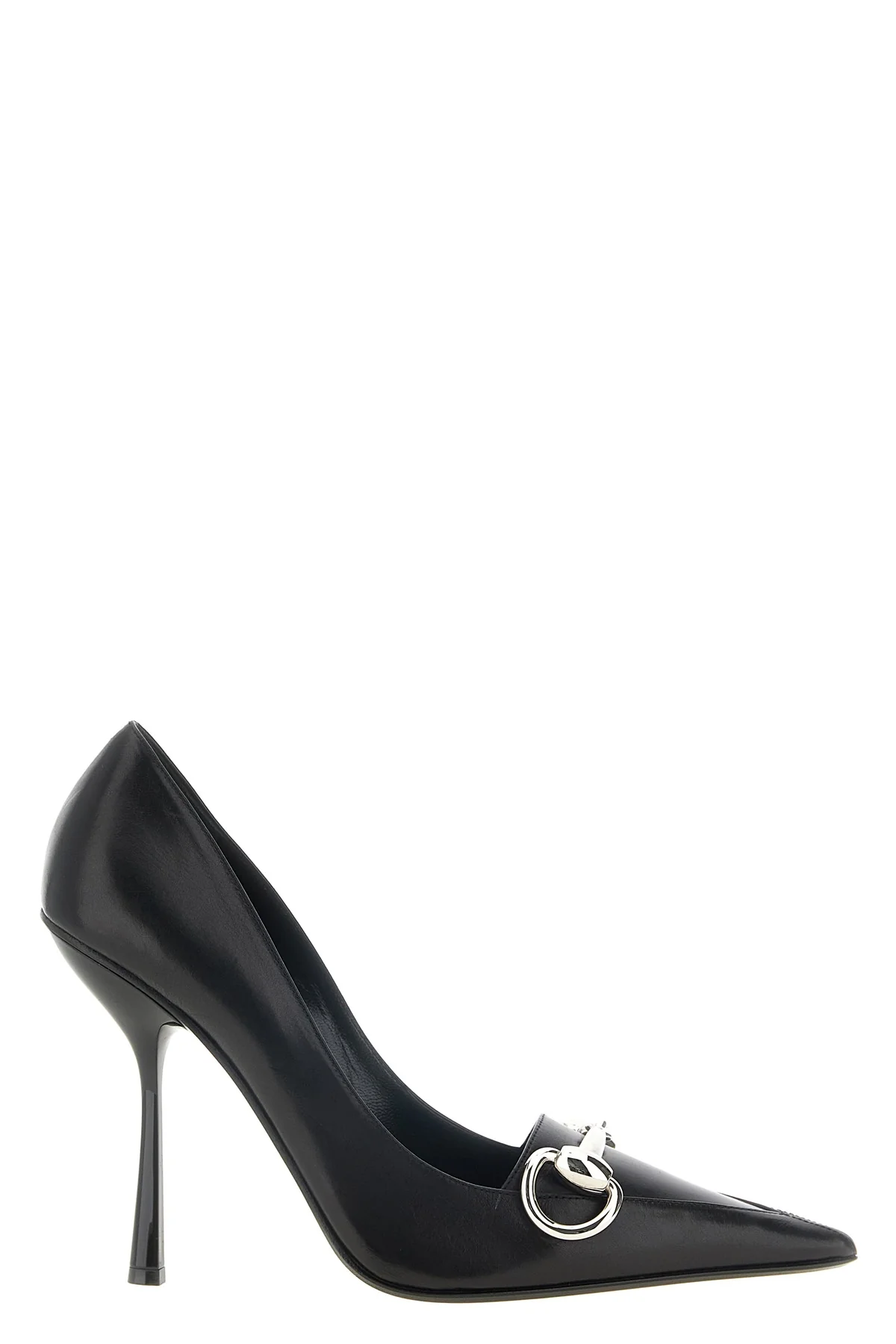 gucci boulevard pumps define a rigorous silhouette through a geometric and sha