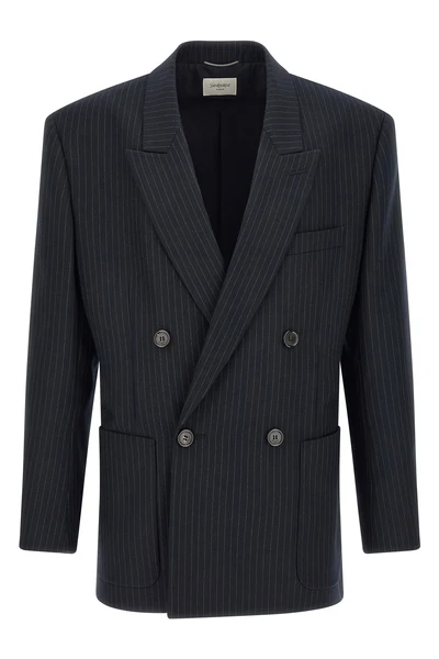 the saint laurent virgin wool gabardine blazer