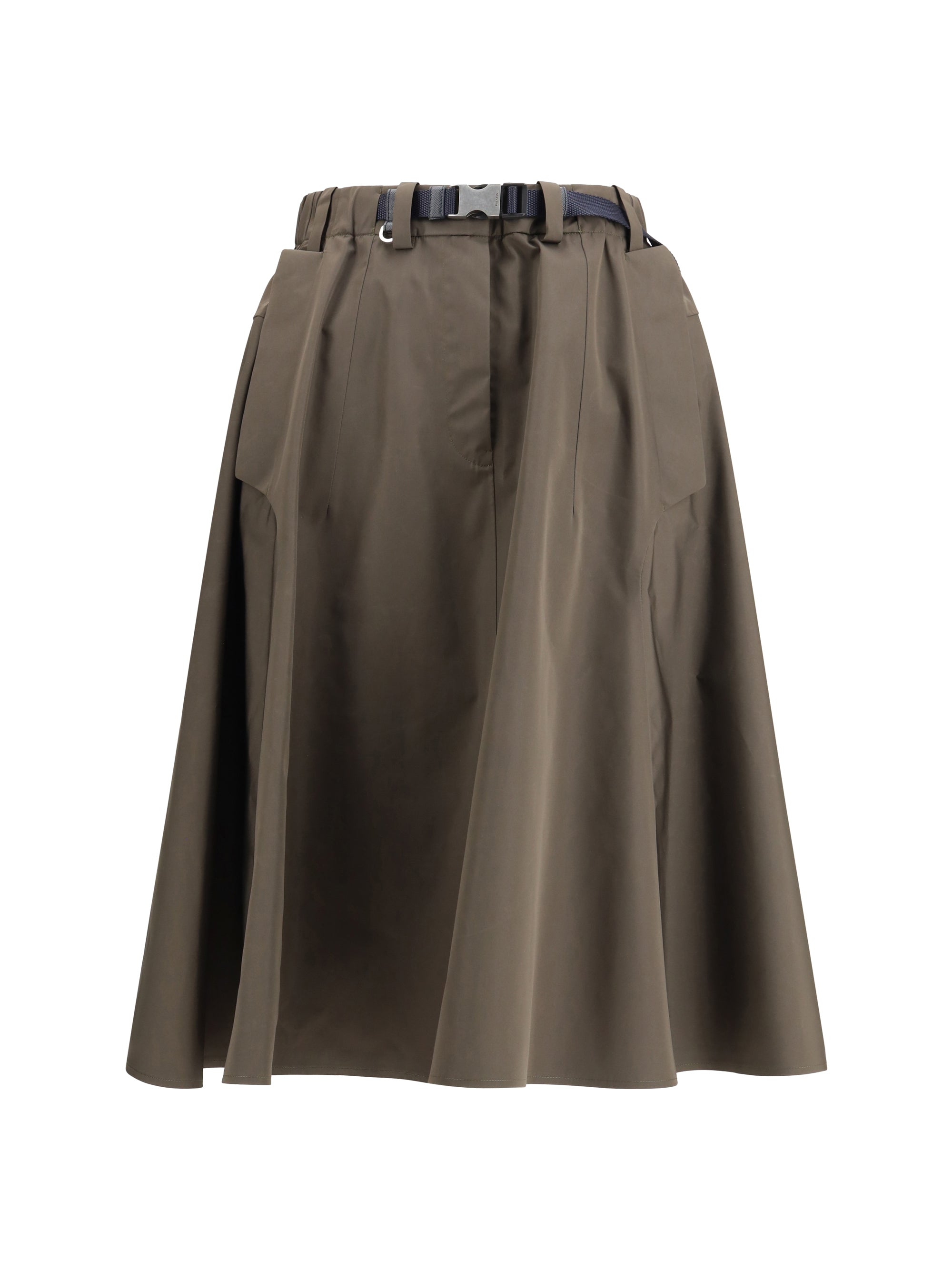 PRADA 38 nylon midi skirt 