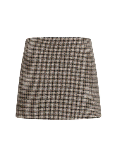 houndstooth mini skirt