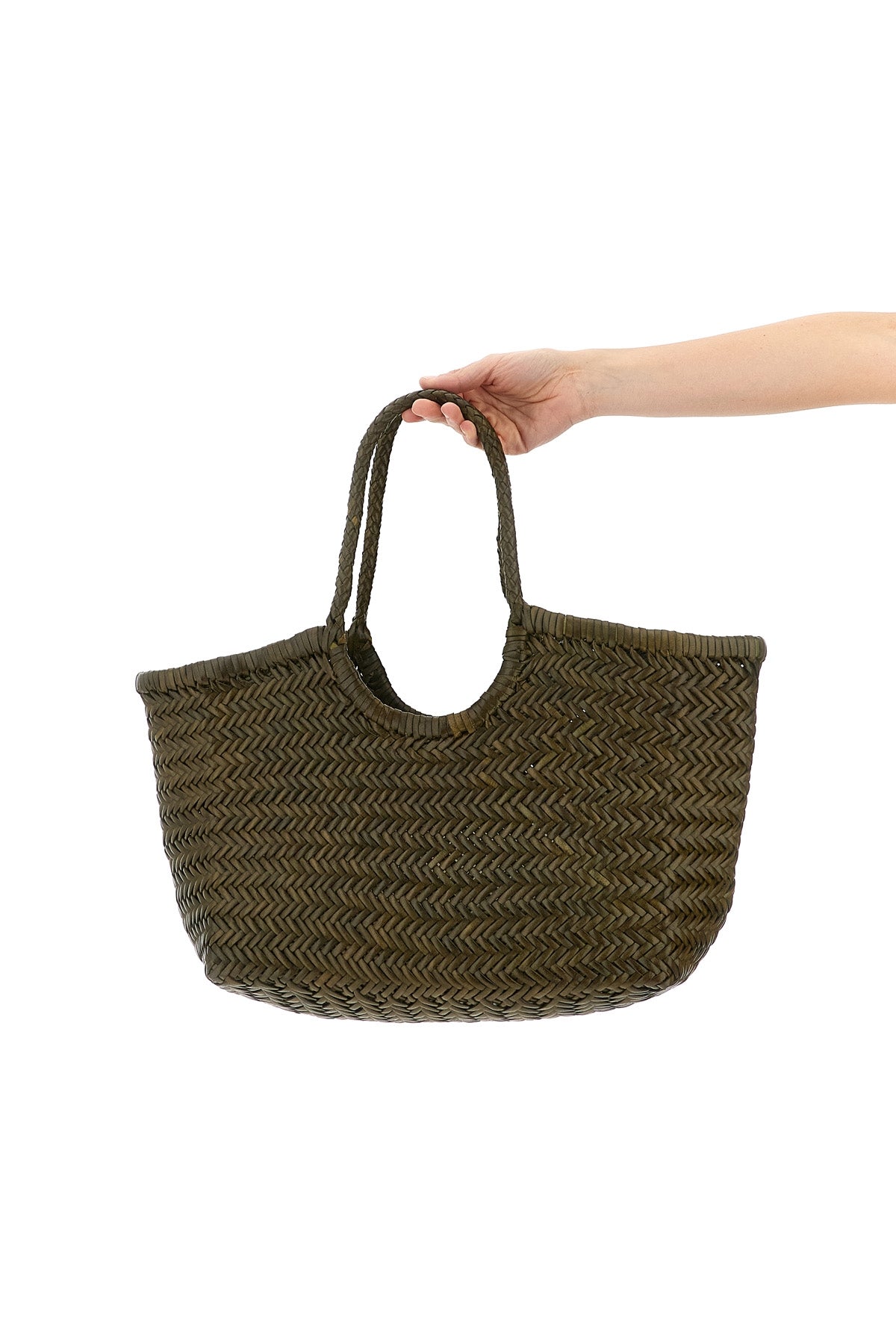 DRAGON DIFFUSION OS nantucket large hand-woven buffalo leather shoulder bag characterized by baske