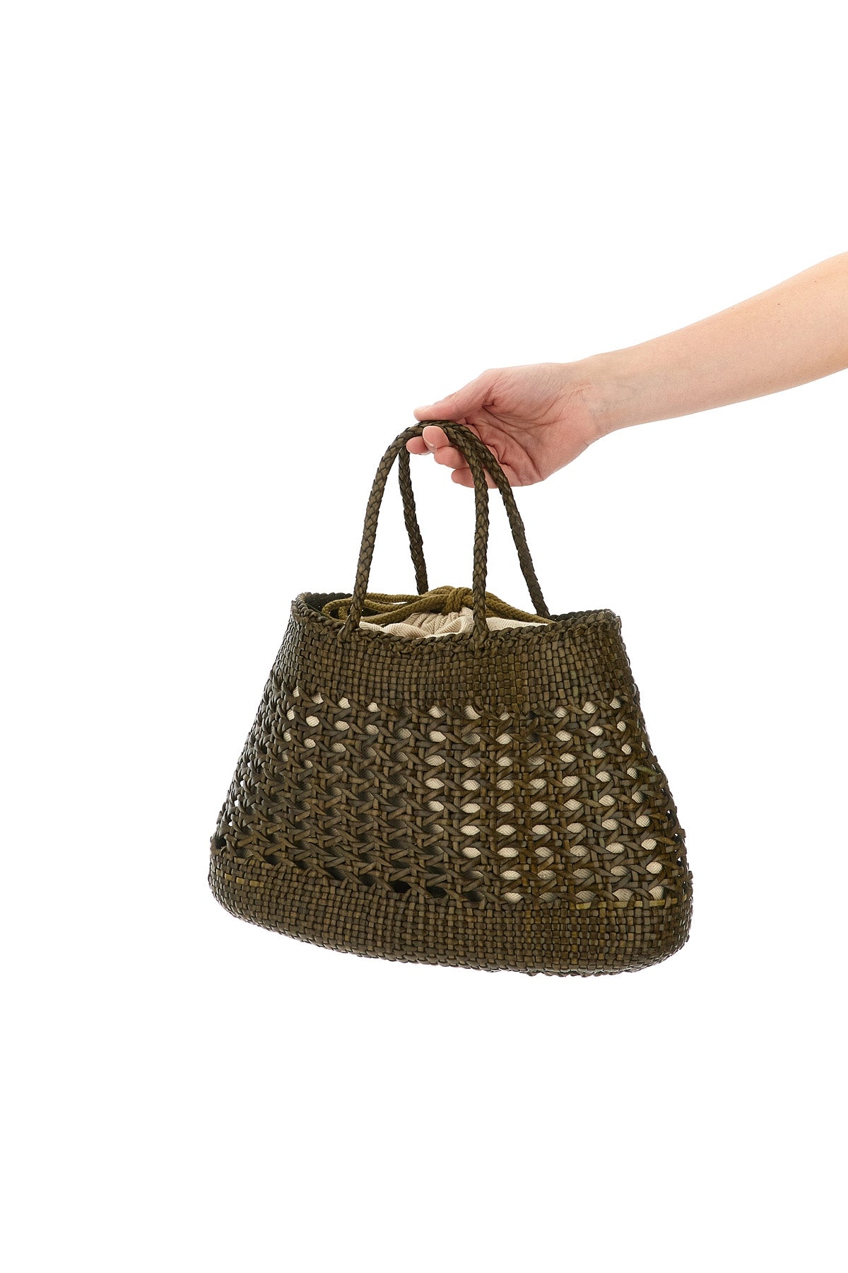 DRAGON DIFFUSION OS handbag santa cano handbag in hand-woven buffalo leather characterized by irreg