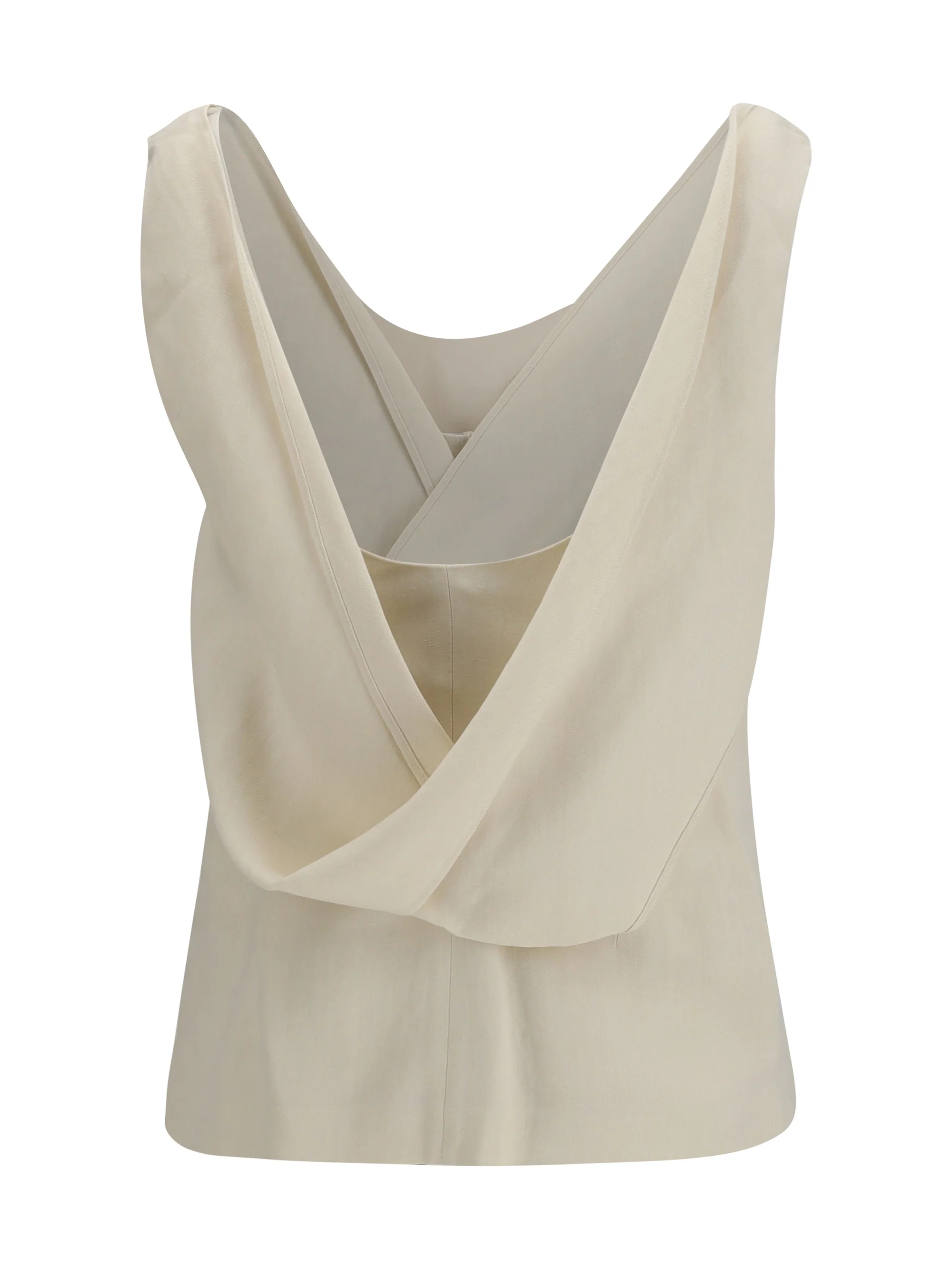BRUNELLO CUCINELLI L viscose and linen twill top