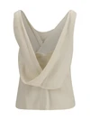 viscose and linen twill top