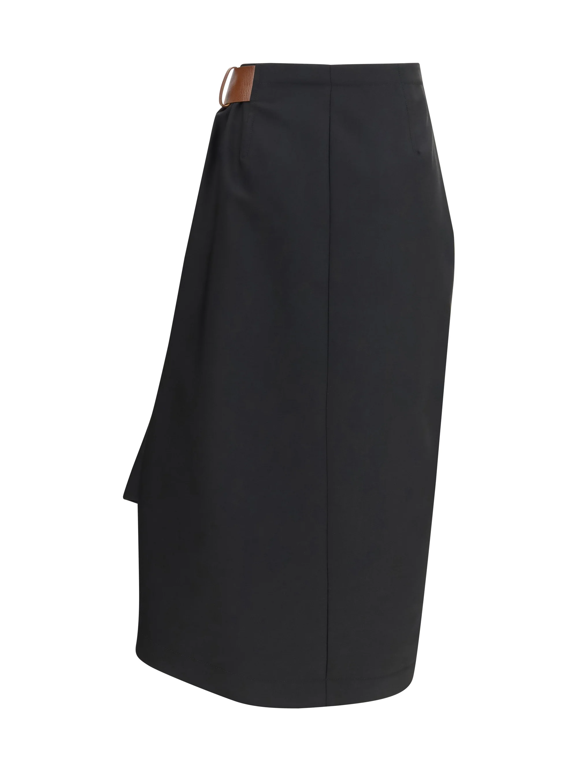 BOTTEGA VENETA 40 grain de poudre wool midi skirt