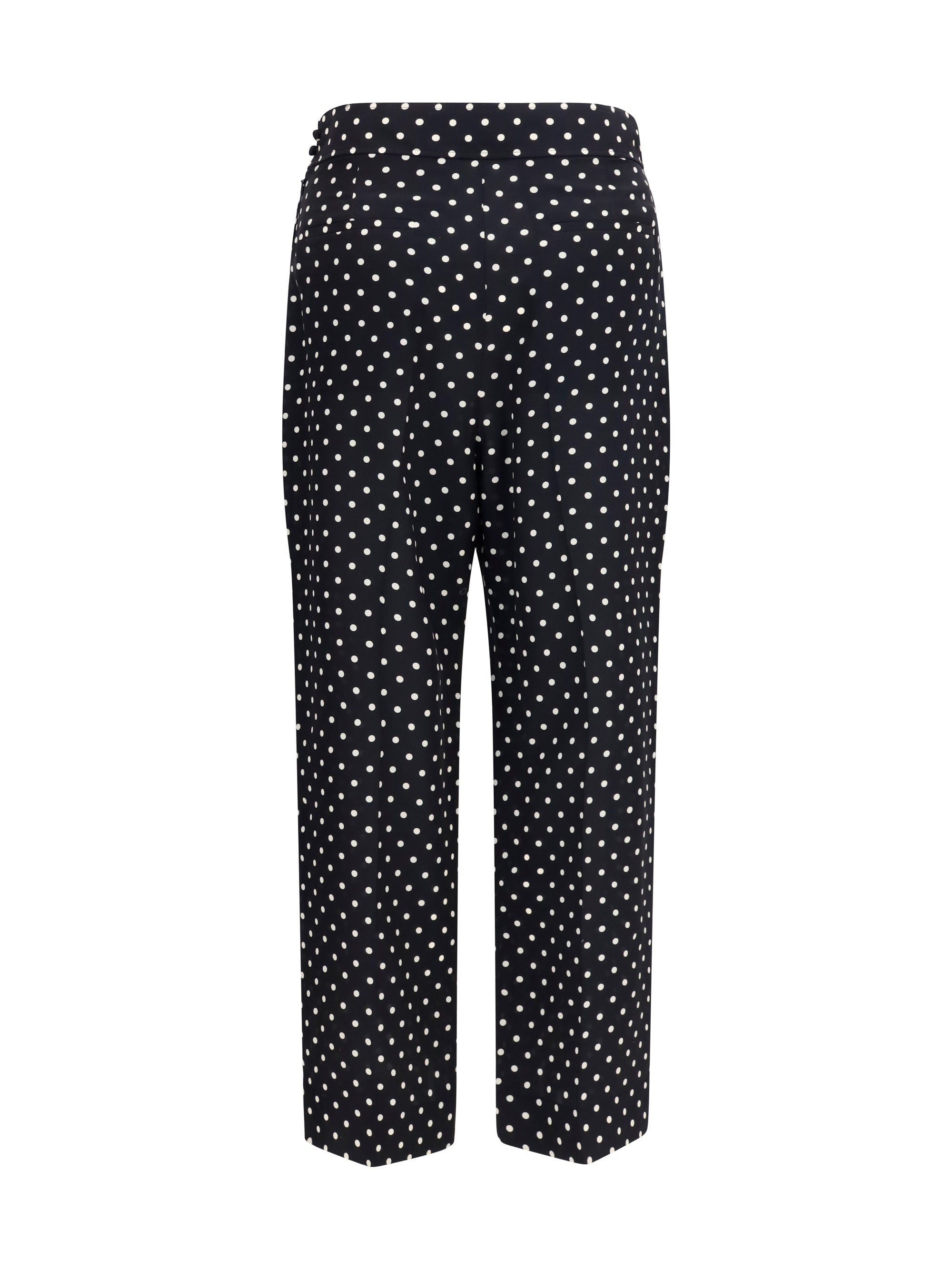 VALENTINO 44 polka-dot crêpe de chine pants