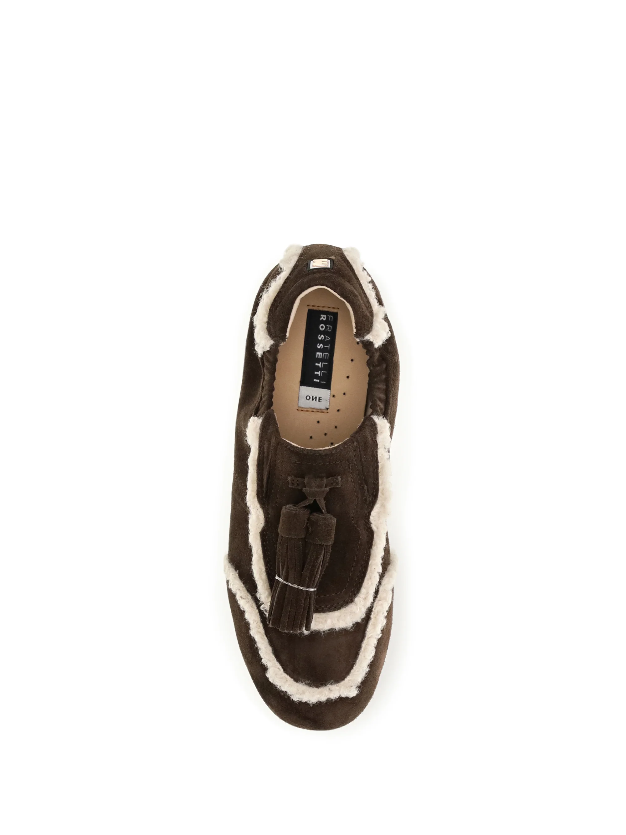 suede slip-on loafers with tassel