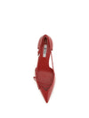 side-cut leather pumps