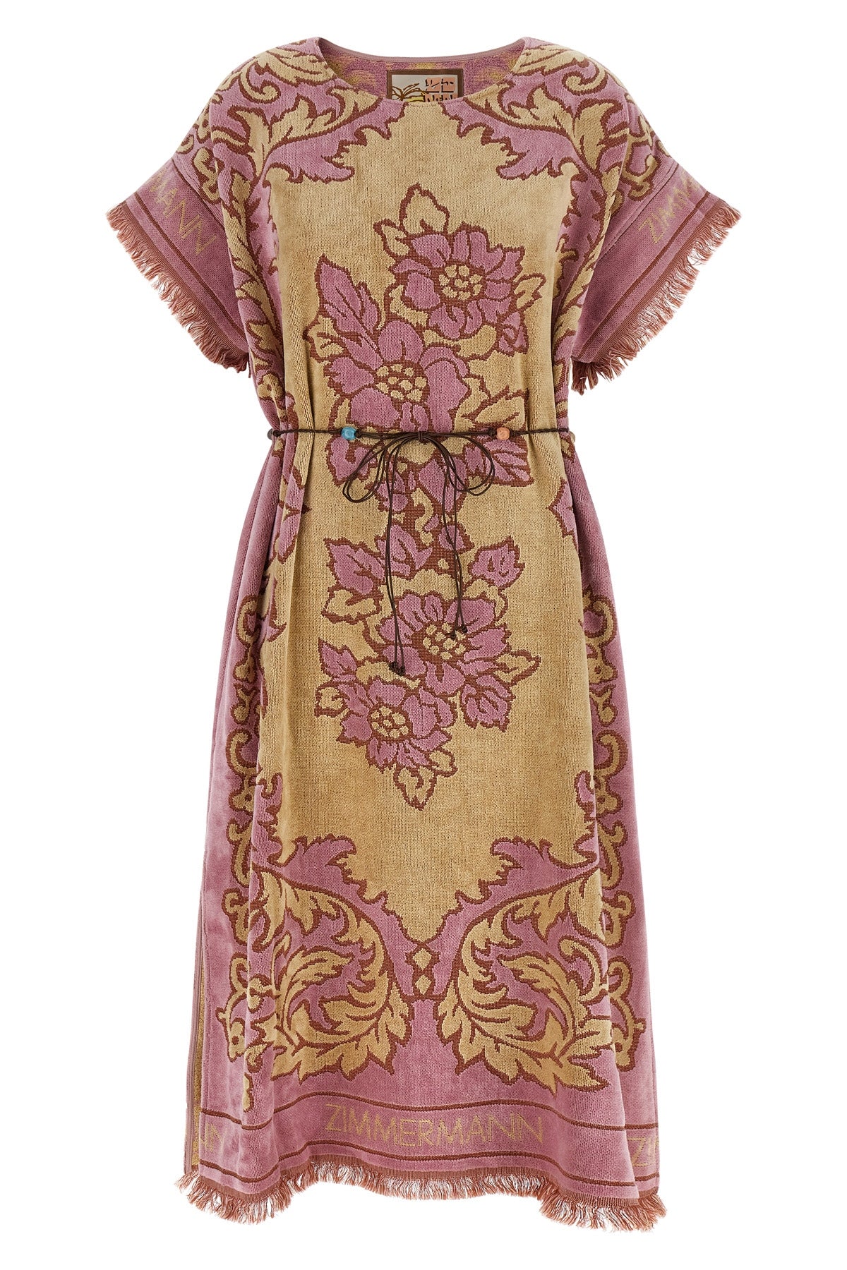 ZIMMERMANN 0 aster floral jacquard cotton terry midi dress