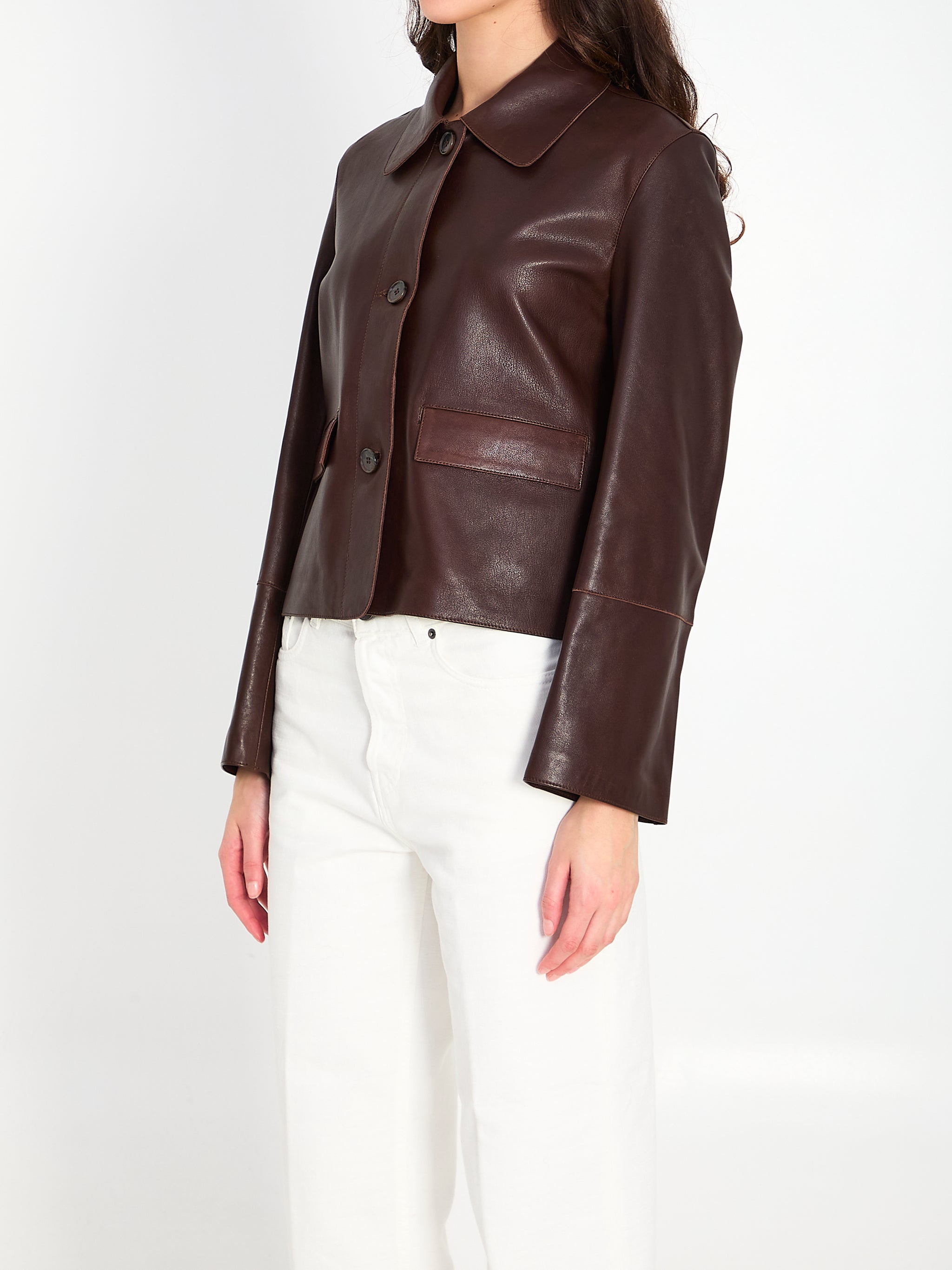 fem vintage leather jacket