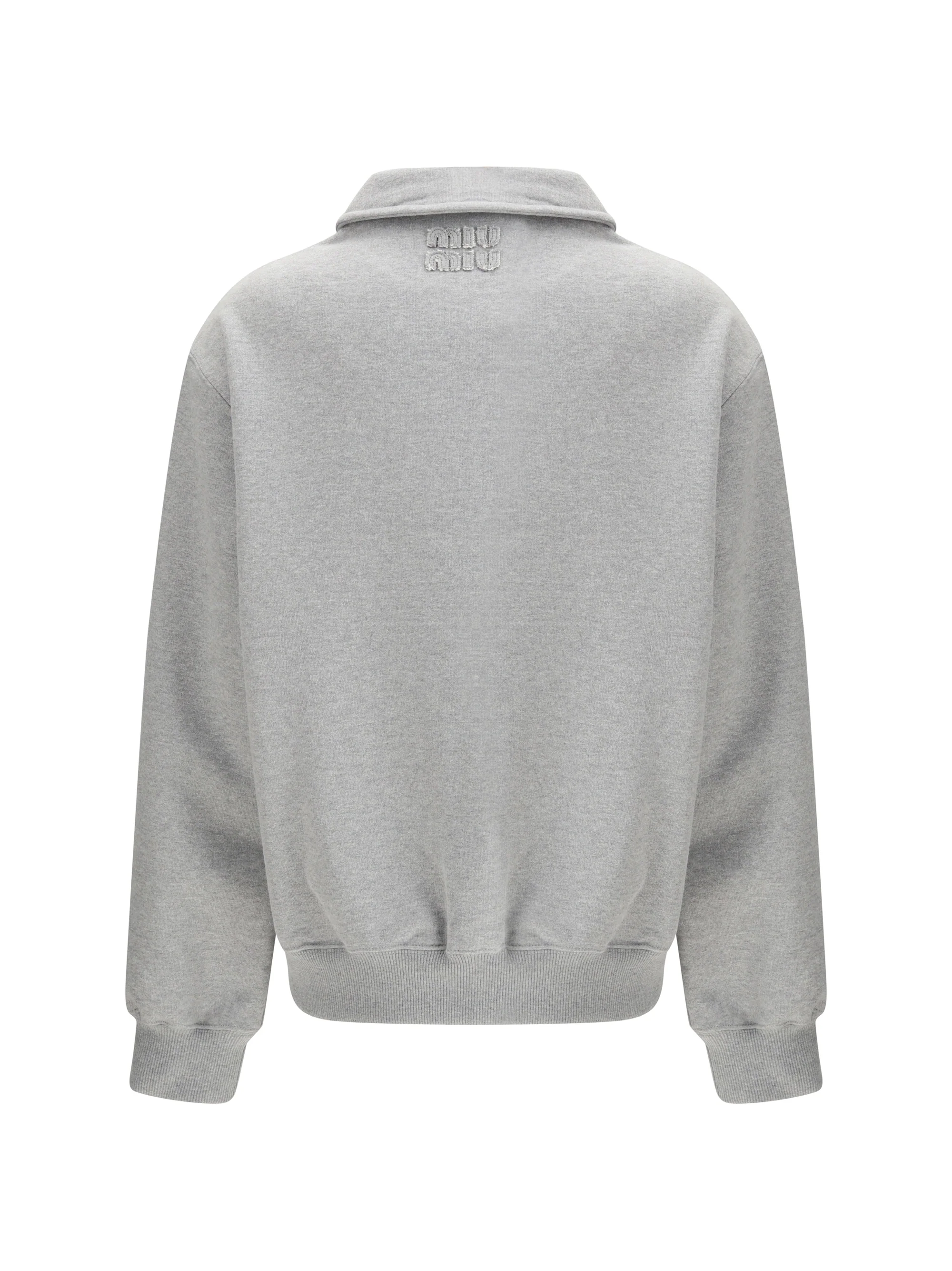 MIU MIU S sweatshirt with oblique zip closure