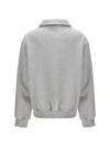 sweatshirt with oblique zip closure