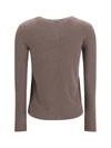 ribbed long-sleeve sweater