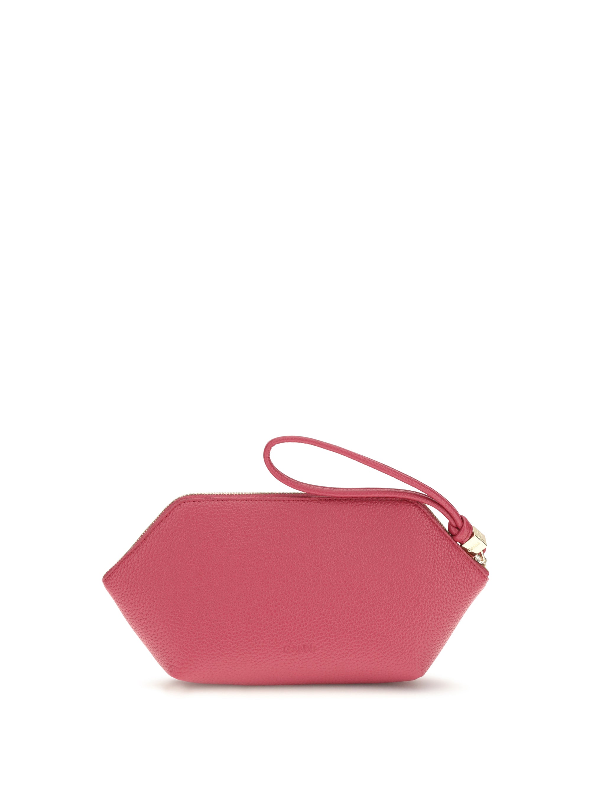 GANNI OS grained leather bou pouch