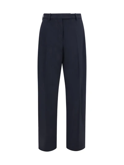 straight-leg wool-blend pants